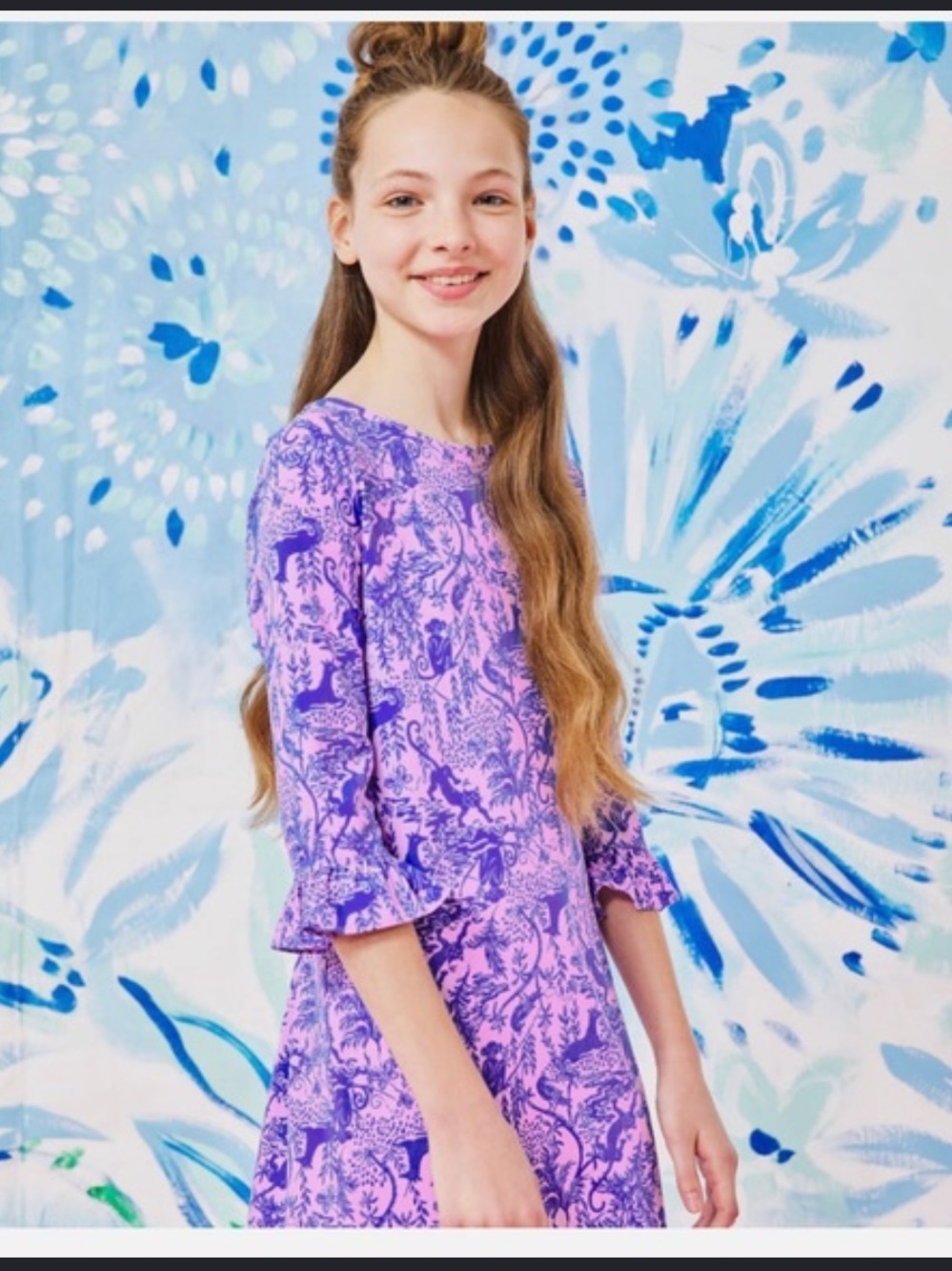 Lilly Pulitzer Mini Sophie Ruffle dress in the "Safari As I Can See"